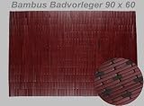 Badvorleger Bambus Newstyle 88 x 60 cm braun-brombeer