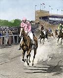 Mouse Mats of Horse race in the US, 1880s from North Wind Picture Archives
