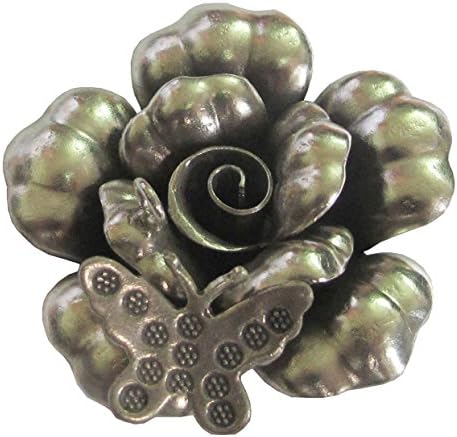 "ThaiSilverJewely"WEIGHT APPROX. 15.87 GRAMS LOVELY FLOWER &amp; SMALL BUTTERFLY FLOWER SIZE 40x40 MM. REALLY NICE FLOWER PENDANT WITH RING FOR SMALL BUTTERFLY (KAREAN PENDANT BOX 5-2)