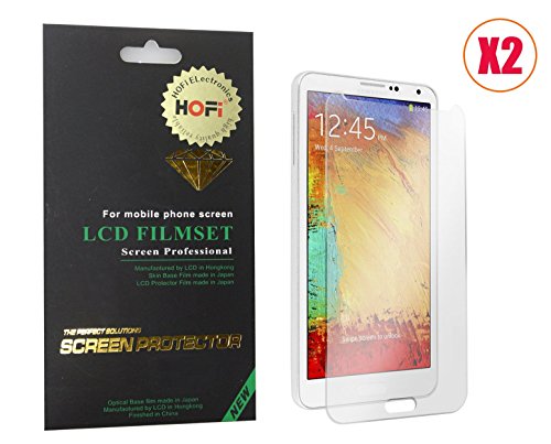 HOFiÂ® Ultimate Clean Shatterproof Crystalline Screen Protector for Samsung Galaxy Note 3 Note III N9000 (Clean - 2 Pack)