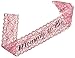 Elegant Lace Mommy to Be Sash (pink) - Baby Shower Sash for the Mom to Be