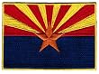 Arizona State Flag Embroidered Patch Iron-On AZ Emblem