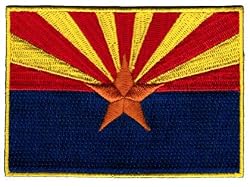 Arizona State Flag Embroidered Patch Iron-On AZ Emblem