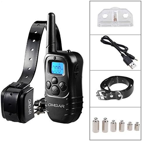 [Upgraded Version] Omgar 330Y Rechargeable Remote Dog Training Collar, Vibration Shock E-Collar for 15 to 100 lbs, with Adjustable TPU Collar Strap