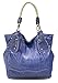 Scarleton Laser Cut Handbag H108007 - Blue