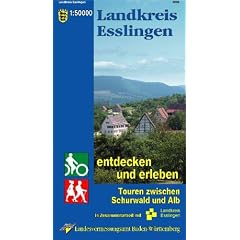 Esslingen Landkreiskarte 1 : 50 000: Touren zwischen Schurwald und Alb