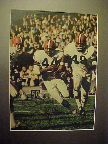 Leroy Kelly Cleveland Browns Autographed 11 X 14 Professionally Matted Color Photo With A Personally Obtained Autograph Directly From The Player
