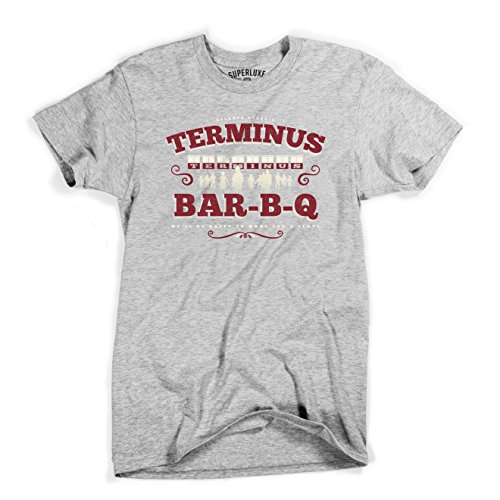 Mens Terminus BBQ Vintage Style Zombie Apocalypse T Shirt