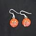 Pewter Basketball Earrings