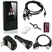 Microsoft Zune 80GB / 120GB Silicone Skin (BLACK) w/ AV Audio Visual / Video Cable, USB 2in1 Sync and Charging Cable along with universal USB Car and Wall / Travel Chargers, Screen Guard / Protector and a Auxiliary 3.5mm to 3.5mm MP3 Jack Cable