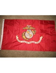 Lawn & Patio: (600 Denier) 3ft x 5ft 3x5 USMC Marine Corps Marines Double Sided 2ply Sewn Solarmax Nylon House Banner Flag Gift Set - RFCO
