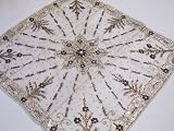 picture of India Decor Topper Tablecloth Elegant Square Embroidered Wedding Table Cover