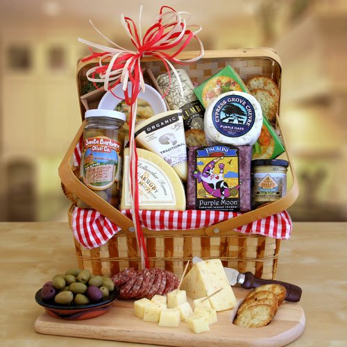 Artisan Assortments California Cheese And Crackers Gourmet Gift Basket
