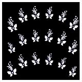 Joby Jewels on White Design Nail Sticker- JB-05
