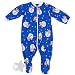 Bellepointe Blue Snowman Footed Sleeper Christmas Pajamas for Baby Boys