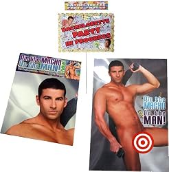 Pin The Macho on The Man Bachelorette Party Game and Extra Large Bachelorette Party Banner