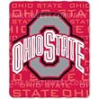 Ohio State Buckeyes NCAA Light Weight Fleece Blanket (031 Series) (50x60")"