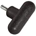 DimcoGray Black Thermoplastic T-Handle Wing Knob, Zinc Stud: 1/4-20" Thread x 1/2" Length, 2-1/4" Diameter x 1-7/16" Height x 5/8" Hub Dia x 3/4" Hub Length