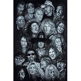 Metal Heroes (Ozzy Scott Ian Metallica Lemmy David Lee Roth Van Halen Led Zeppelin ) Poster - 24x36