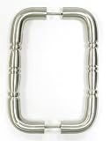 Top Knobs, Door Pulls - M716-8 pair, Back to Back Passage Door Pull in Brushed Satin Nickel