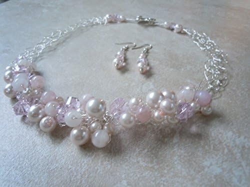 Wire Crocheted Necklace Set