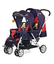Disney Tandem Pushchair - Pooh Hearts Navy