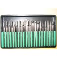 Pro-Quality 20-Piece Diamond-Point Bit Set for Rotary Tool - Glass, Stone, Ceramic