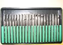 Pro-Quality 20-Piece Diamond-Point Bit Set for Rotary Tool - Glass, Stone, Ceramic