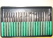 Pro-Quality 20-Piece Diamond-Point Bit Set for Rotary Tool - Glass, Stone, Ceramic