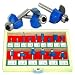 Premium 15-Piece Tungsten Carbide Router Bit Set - 1/4" Shank - Ball Bearings