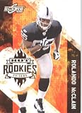 2010 Score Hot Rookies Football Card # 4 Rolando McClain Oakland Raiders In A Protective ScrewDown Case!