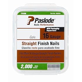 Paslode 650283 1-1/2-Inch by 16 Gauge Galvanized Straight Finish Nail (2,000 Per Box)