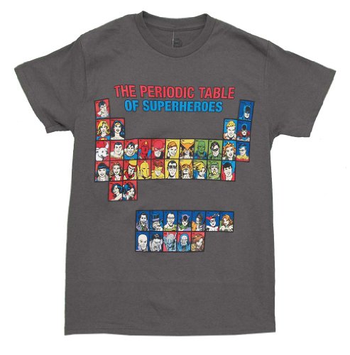 DC Comics Periodic Table Of Super Heroes Men's T Shirt