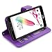 LG G Stylo Case, LK [Kickstand Feature] LG G Stylo Wallet Case, Luxury PU Leather Case Flip Cover Built-in Card Slots Stand For LG G Stylo, PURPLE