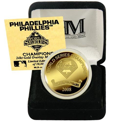 Buy Philadelphia Phillies 2008 World Series Champions 24KT Gold Commemorative Coin by Football Fanatics