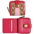 AUTHENTIC COACH HERITAGE STRIPE MEDIUM ZIP WALLET 41112 (Pink/Khaki)