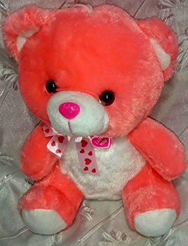 I LOVE YOU PEACH TEDDY BEAR
