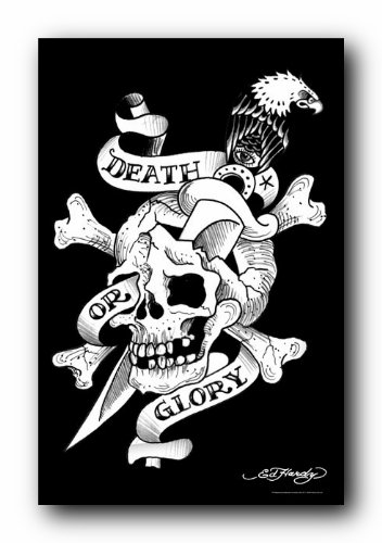 (24x36) Ed Hardy (Death or Glory) Blacklight Art Poster Print
