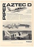 1970 Piper Aztec D Airplane Aircraft Photo Print Ad (49799)