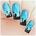 Whats Up Nails - Graveyard Vinyl Stencils for Nail Art Design (2 Sheets, 40 Stencils Total)