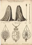 2.75 inch x 2 inch (7.5 x 5cm) Acrylic Fridge Magnet Wenceslaus Hollar - Badges of the Garter