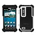 Ballistic Shell Gel (SG) Series for LG Optimus 3D / LG Thrill 4G - Black / White