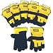 6 Pairs DeWALT Leather Palm Work Gloves Sz Large DPG41