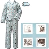 The Cat's Pajamas Curious Cats Non-Flannel Pajama in Blue