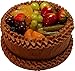 Flora-cal Products Chocolate Fake Fruit Cake 9 Inch