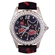 Naughty Naughty Pets Bulldog Watch in Black Hot Pink White Orange