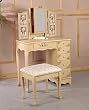 Hand Painted Queen Anne Style Vanity Table & Stool/Bench Set