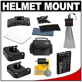 Drift Innovation Helmet Mount with Adhesive Mounts + Battery + Accessory Kit