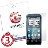 myGear Products CLEAR LifeGuard Screen Protectors for HTC EVO Shift (3 Pack ....