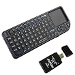 Bluetooth Rii Wireless Mini QWERTY Keyboard with notebook TouchPad and Presenter Combo for Apple iPad Android Nokia Symbian S60 Phones Sony PS3 Players w/ AGPtek USB All in one card reader